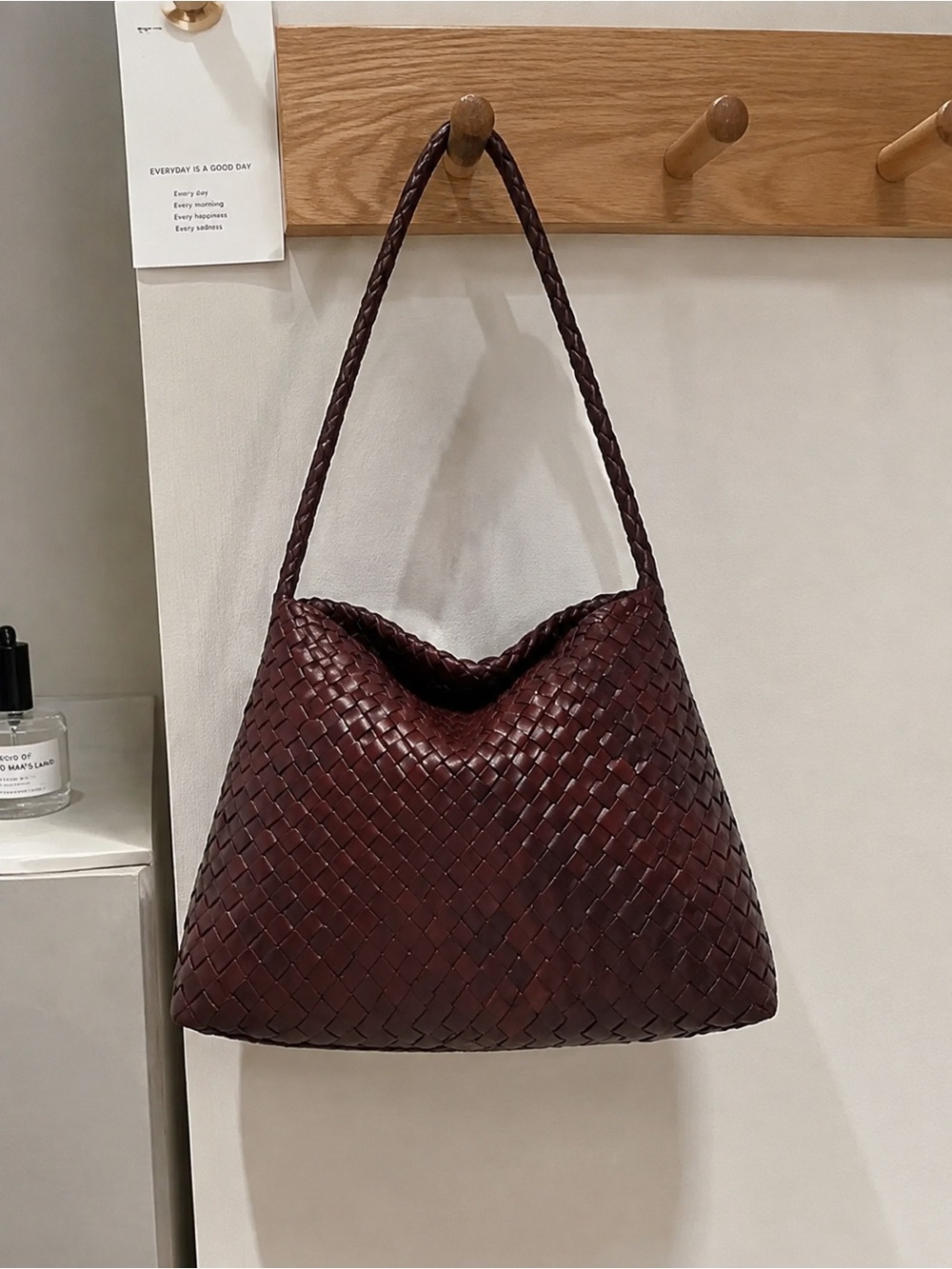 Dragon Diffusion Woven Leather Crossbody Bag in Dark Brown - Picture 4 of 4